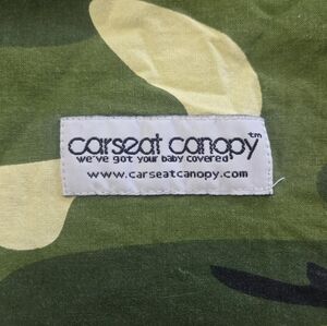 Carseat Canopy Green Camouflage Infant Carseat / Carrier Cover - Warm